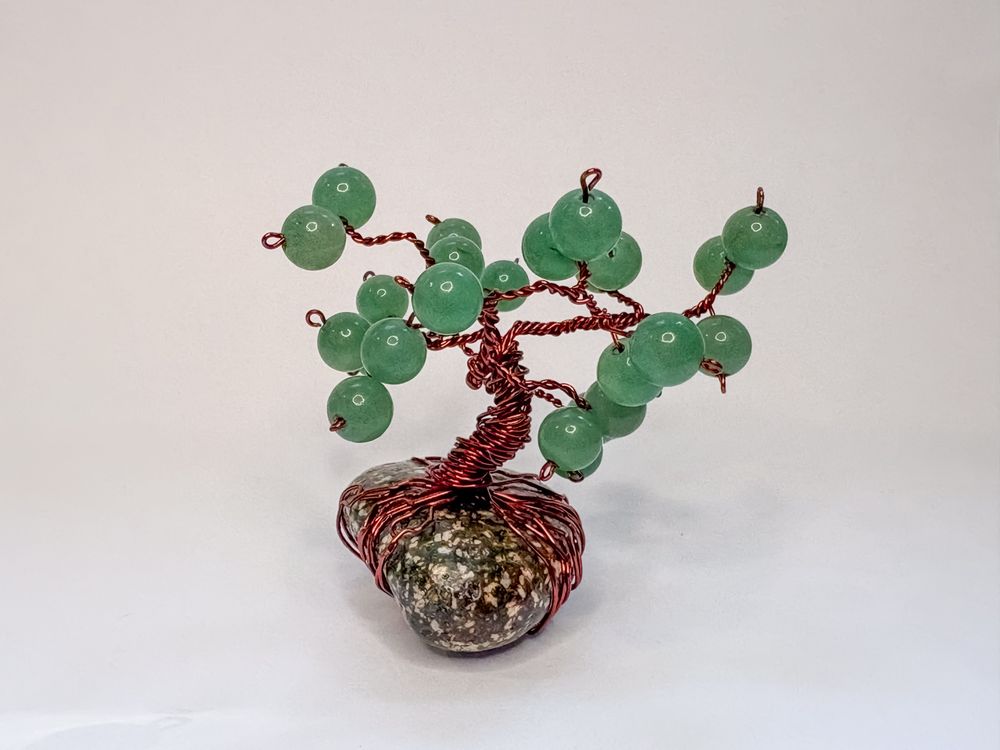 Green Aventurine Wire Tree Sculpture