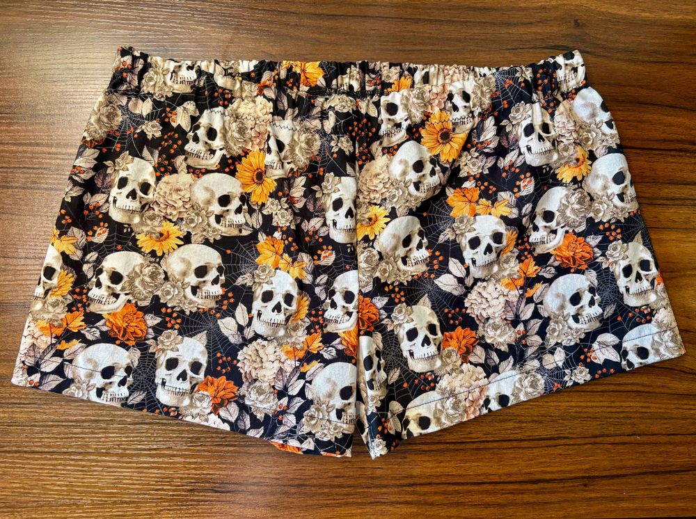 Skull and Floral Shorts
