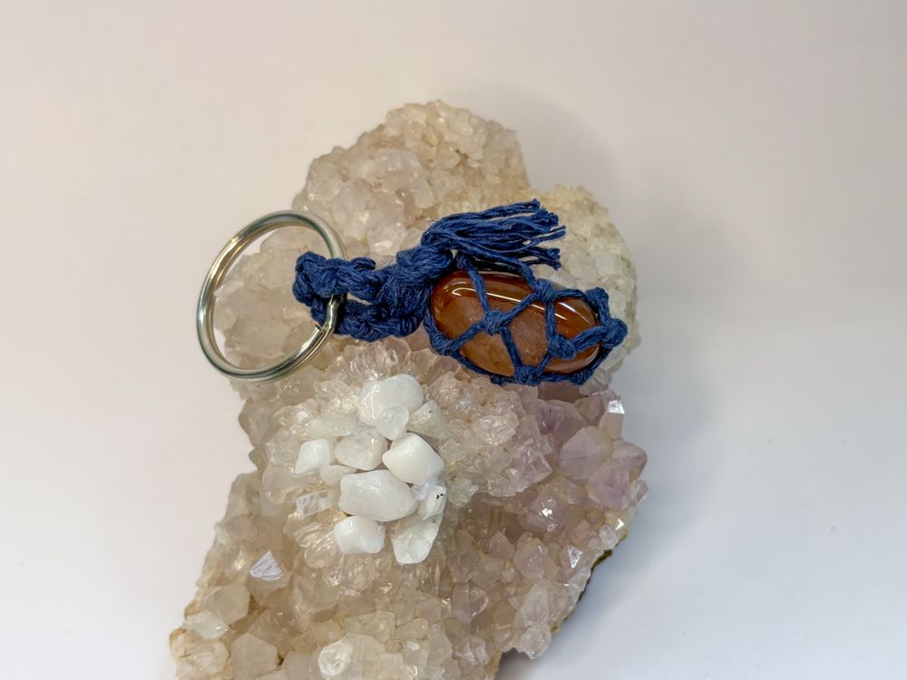 Agate Corded Keychain
