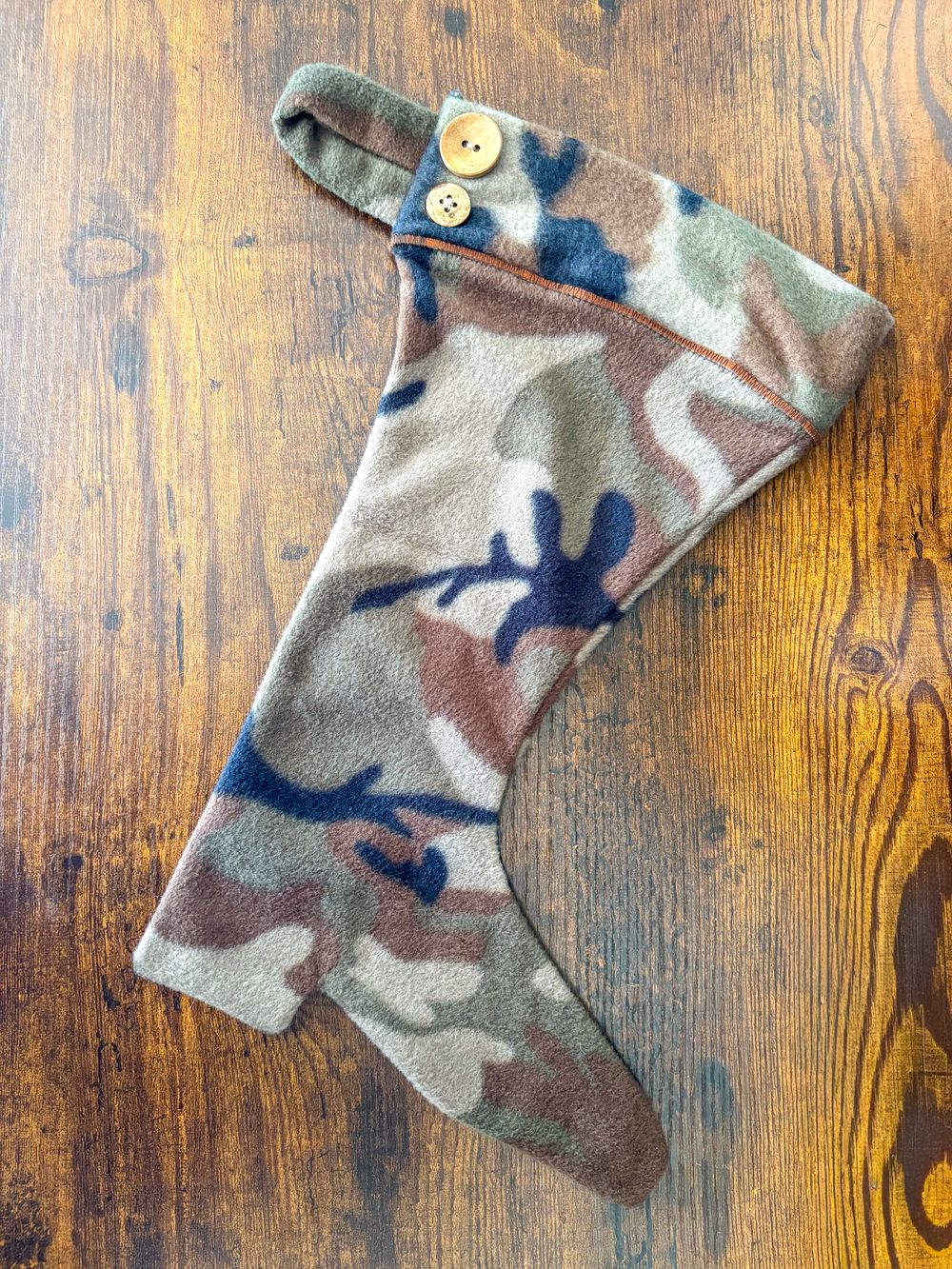 Camo Christmas Stocking – Rustic Woodland Holiday Decor